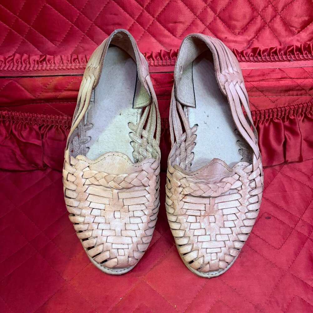 Leather slip on shoes